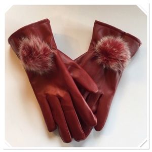 Faux Leather Gloves, NWOT Faux Leather Gloves, NWOT