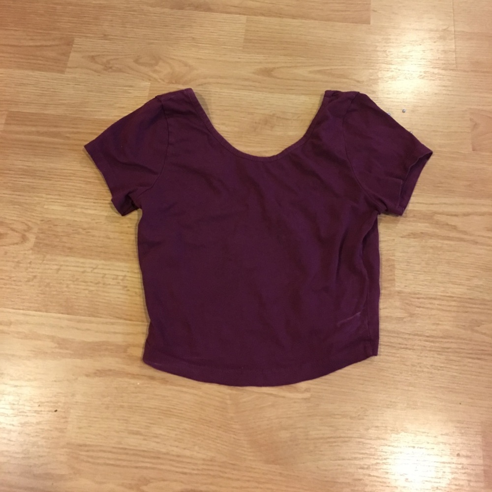 Brandy Melville burgundy crop top