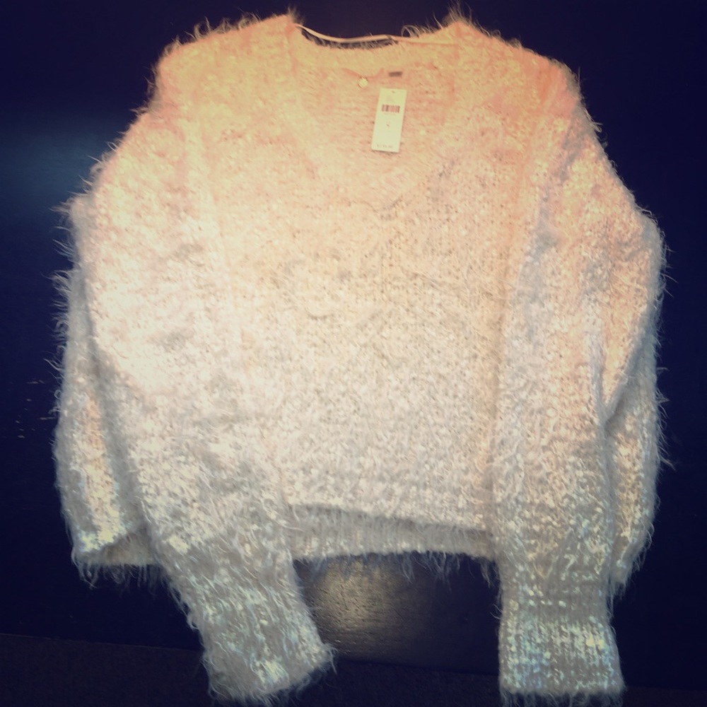 Super cozy ivory-colored Anthropologie sweater