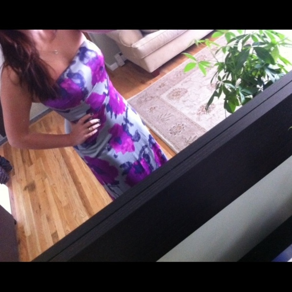 BR Monogram - Strapless Floral Maxi Dress