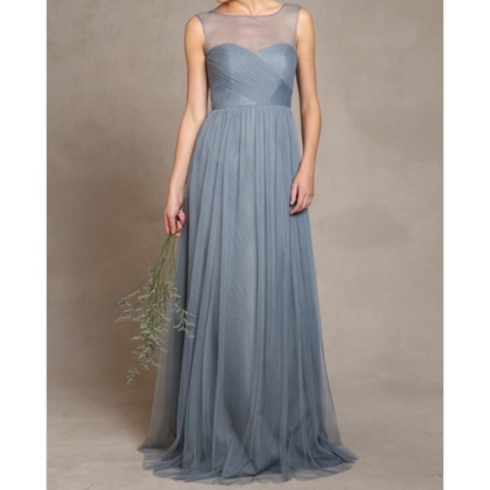 Gorgeous Jenny Yoo Aria Dress Mayan Blue.