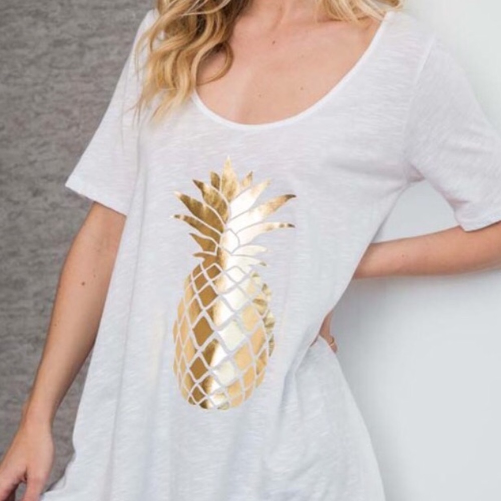 ❗️Last 1!!! M-L Gold Pineapple Top - Picture 2 of 3