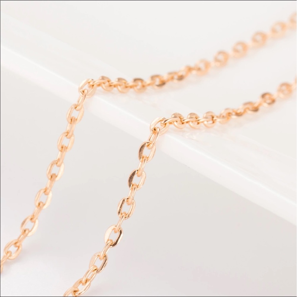 ♦️ Drop charm necklace lasso bar geo chain elegant - Picture 4 of 4