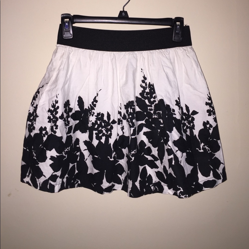 Black Floral Skirt