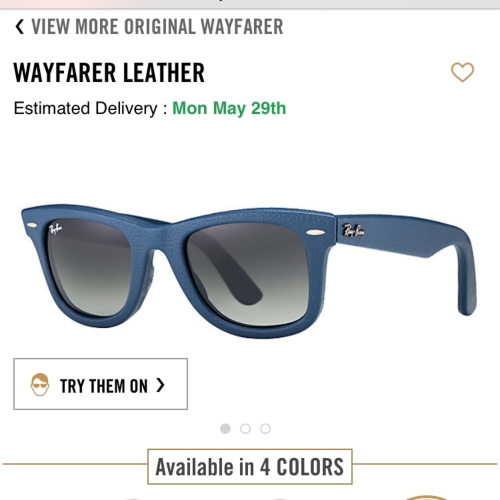 Ray-Ban Wayfare Blue Leather
