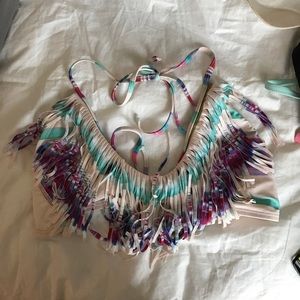 L*Space fringe bikini top size D