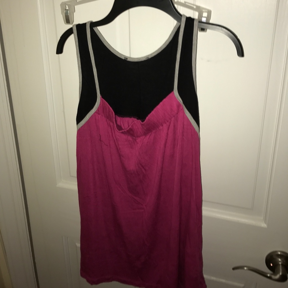Fancy pink and black tank