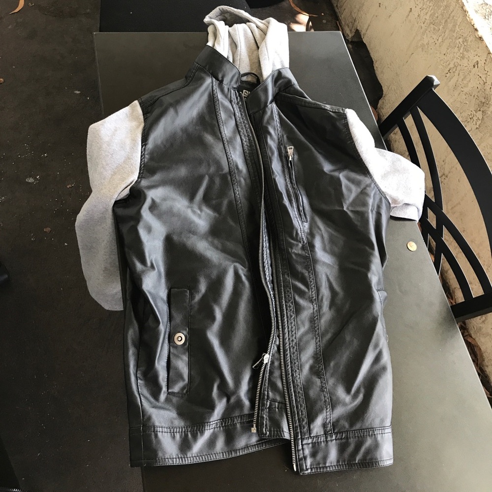 Leather/Cotton Jacket size Large ALMOST BRAND NEW