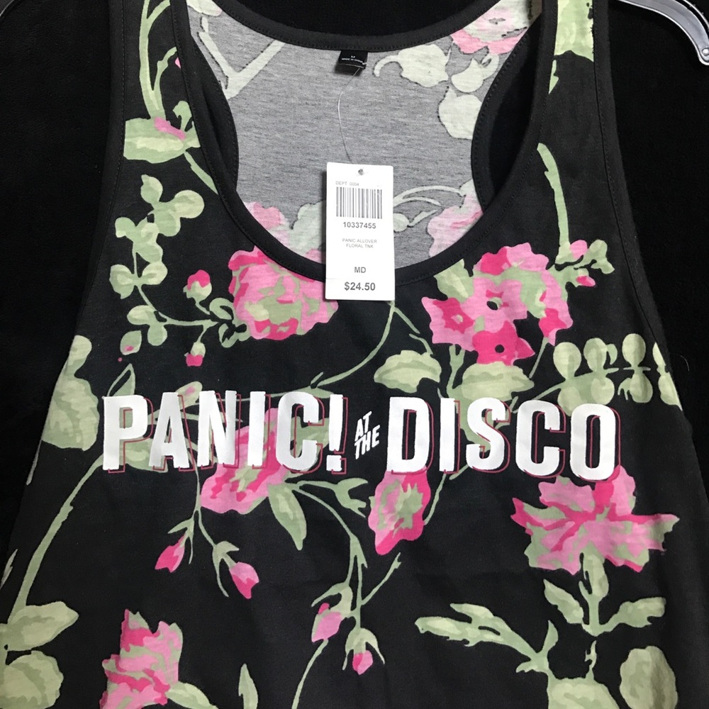 Panic! At the Disco floral tank
