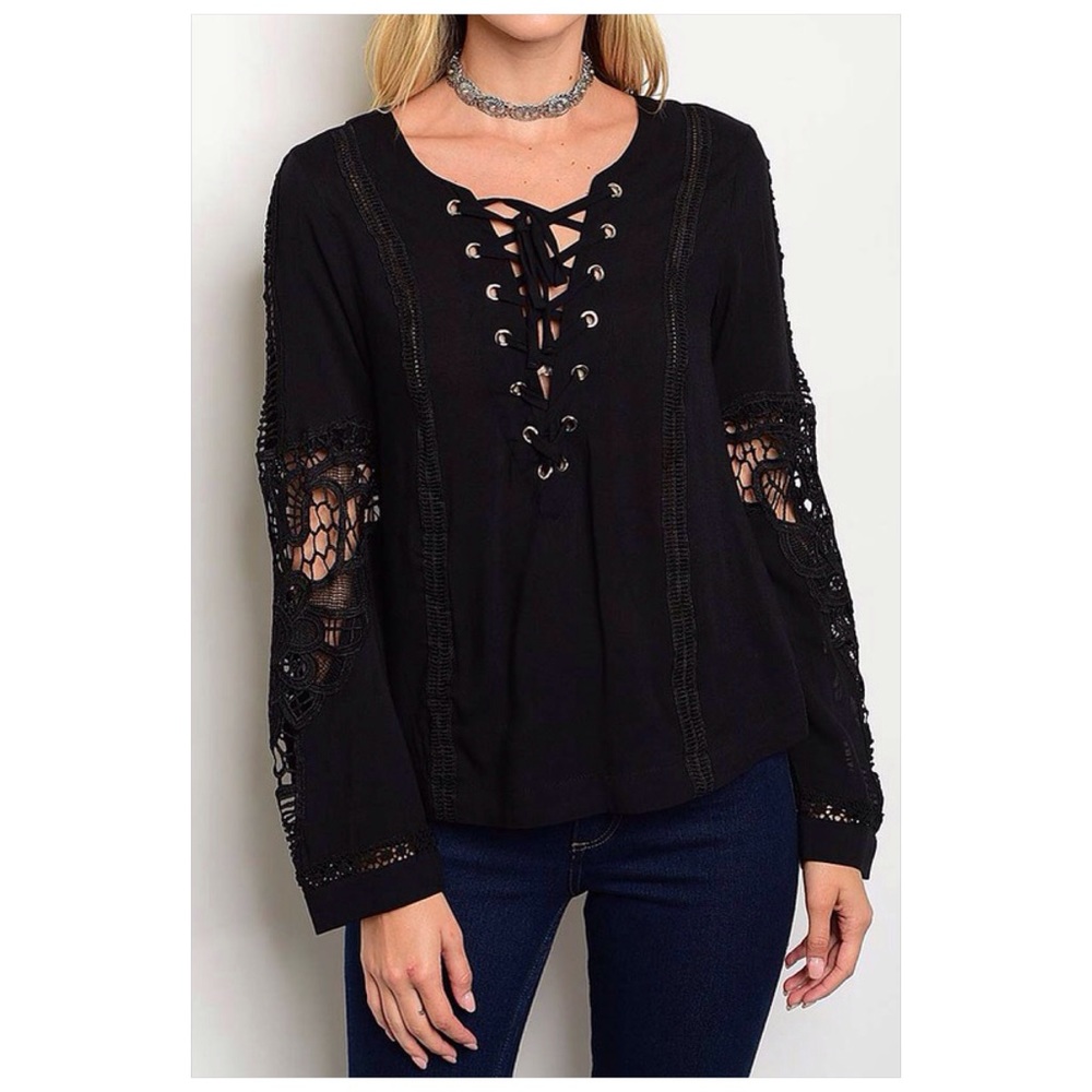 Black Lace Blouse - Picture 4 of 5