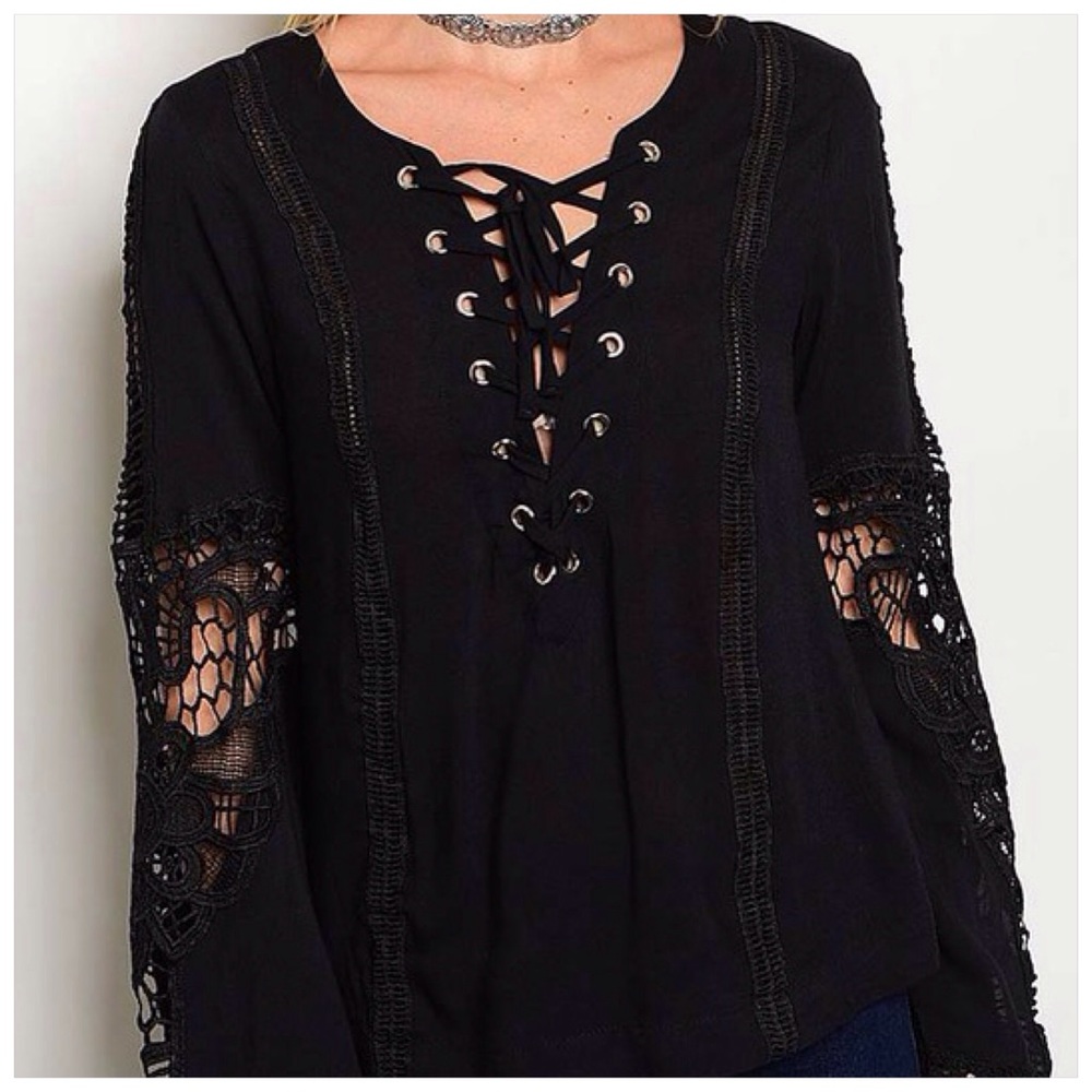Black Lace Blouse