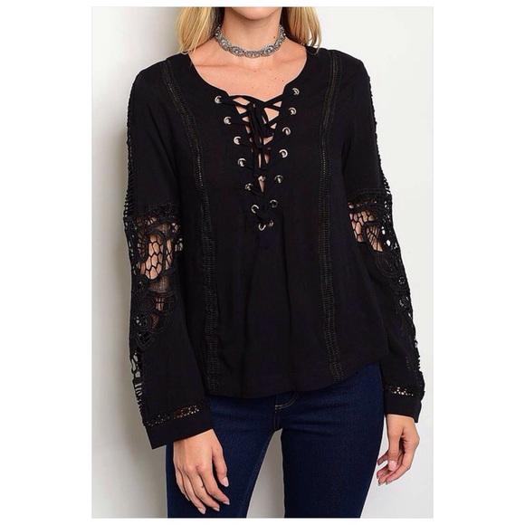 Black Lace Blouse - Picture 4 of 5