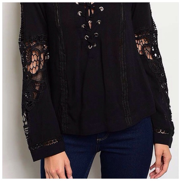 Black Lace Blouse - Picture 5 of 5