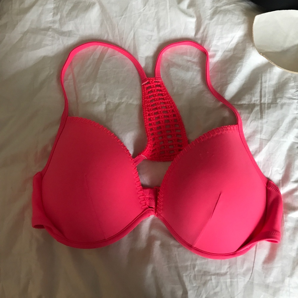 Victoria secret crochet pink bikini top