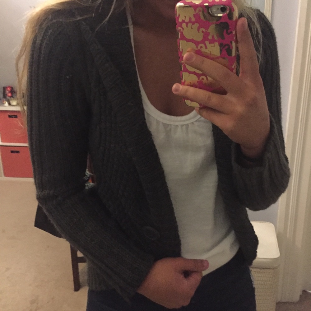 Fitted Charcoal Cardigan