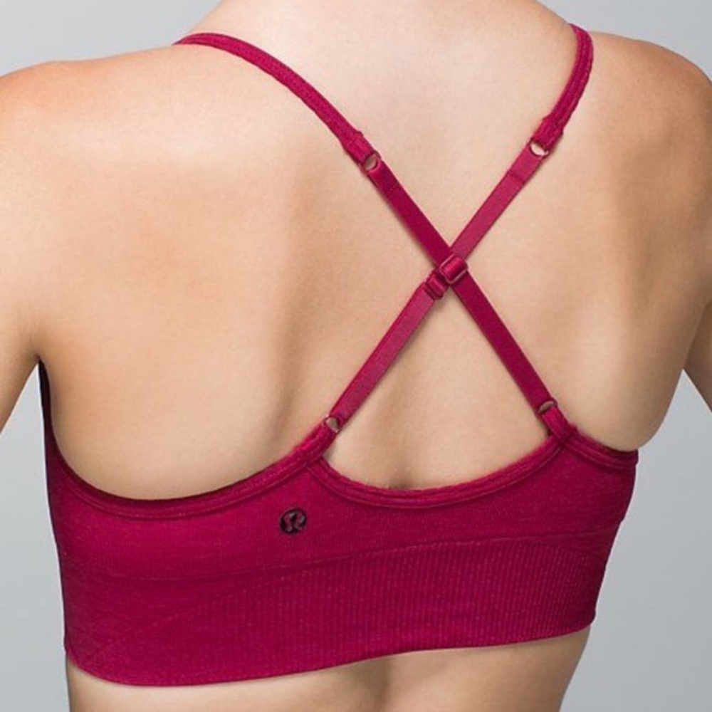 Lululemon Ebb to Street Bra in cranberry