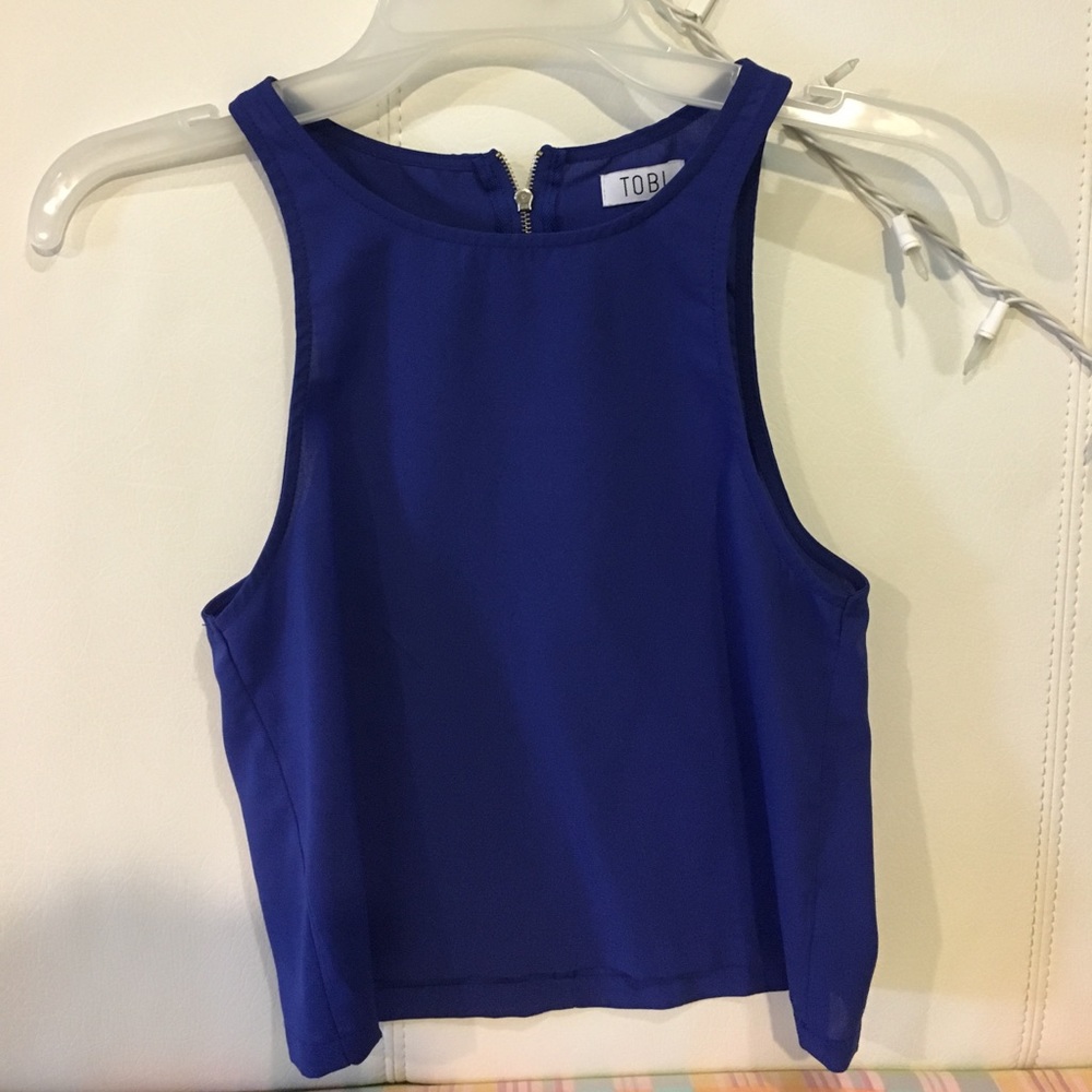 Navy blue crop top