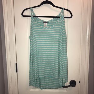 Striped Cold Shoulder