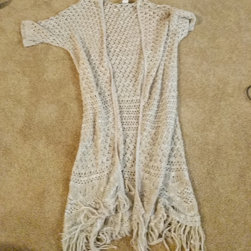 Beige knit wrap/cardigan