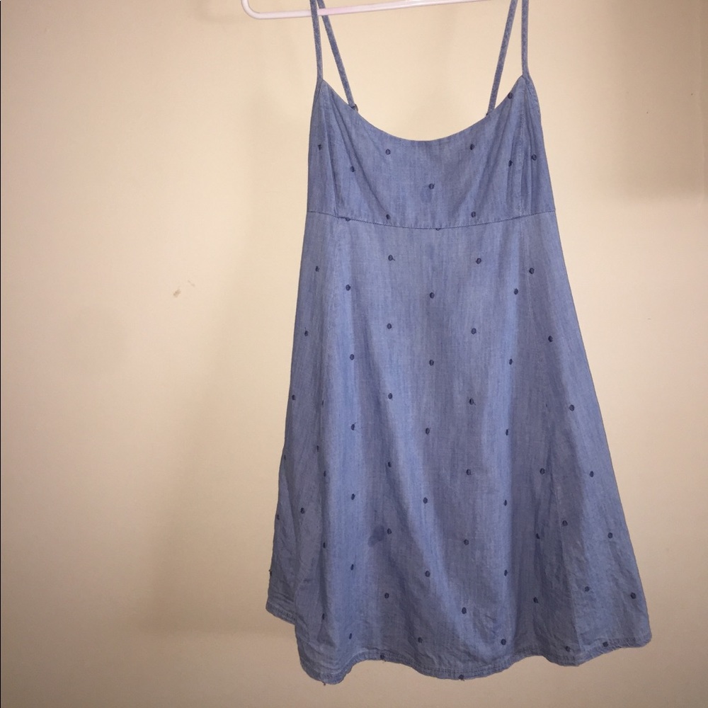 Denim and Navy Blue Mini Dress