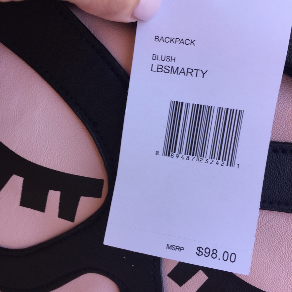 Betsey Johnson Blush Face Smarty Large Backpack - Picture 5 of 8