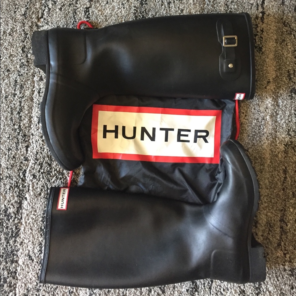 Packable Hunter Boots - black size 10