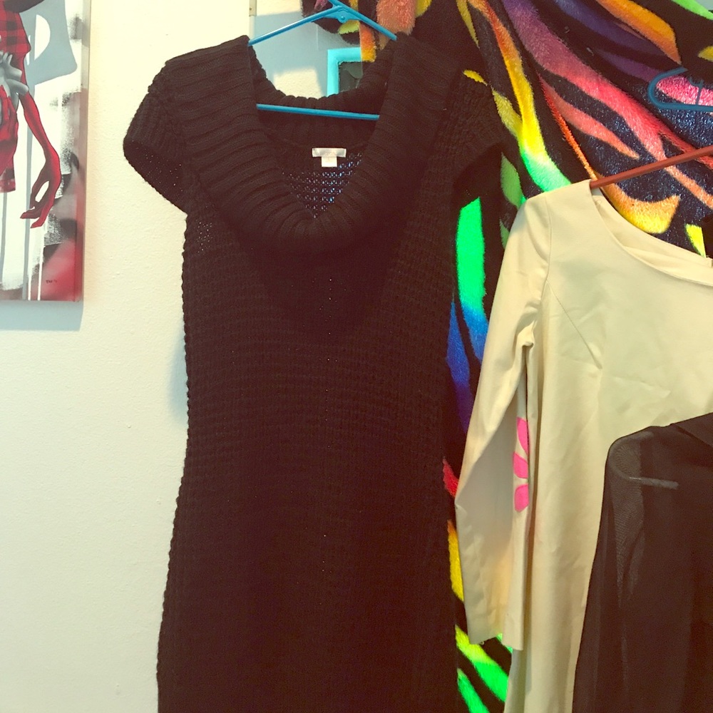 Black sweater dress