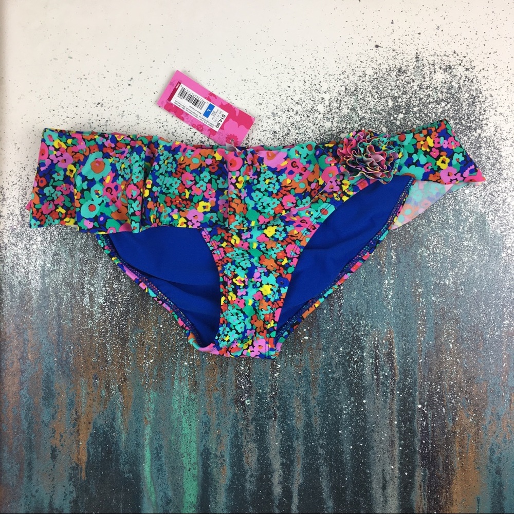Xhilaration Abstact Floral Print Bikini bottoms
