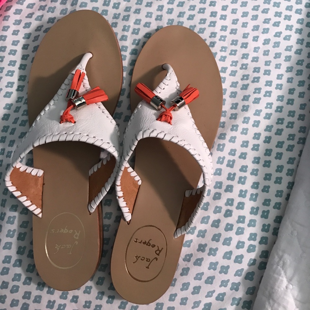 Jack Rogers flip flops size 8 never worn!