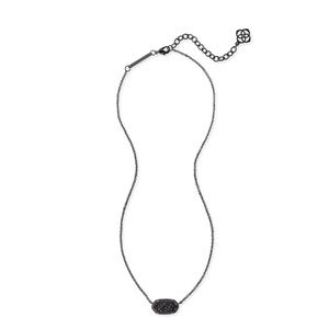 Kendra Scott pendent necklace in black drusty
