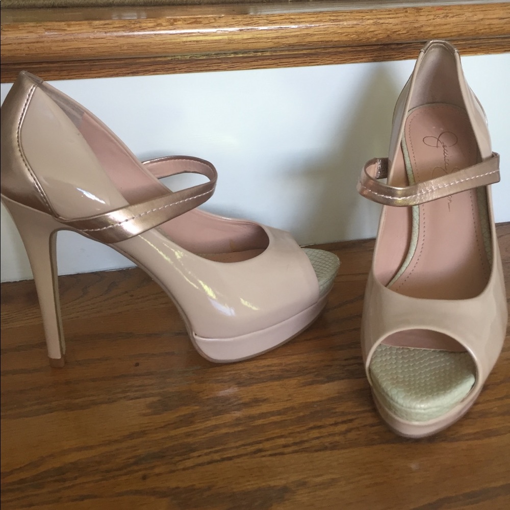 Nude high heels