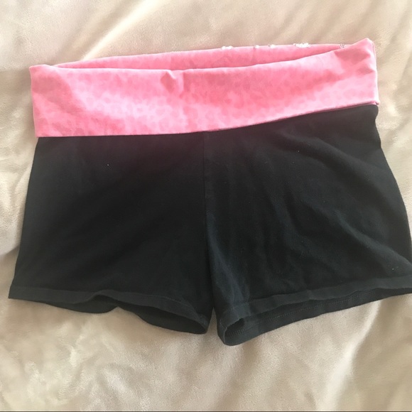 PINK Victoria's Secret Shorts Victorias Secret Yoga Shorts Pink And