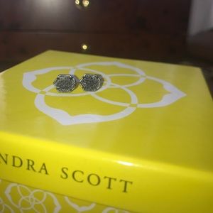 Kendra scott black drusy stud earrings