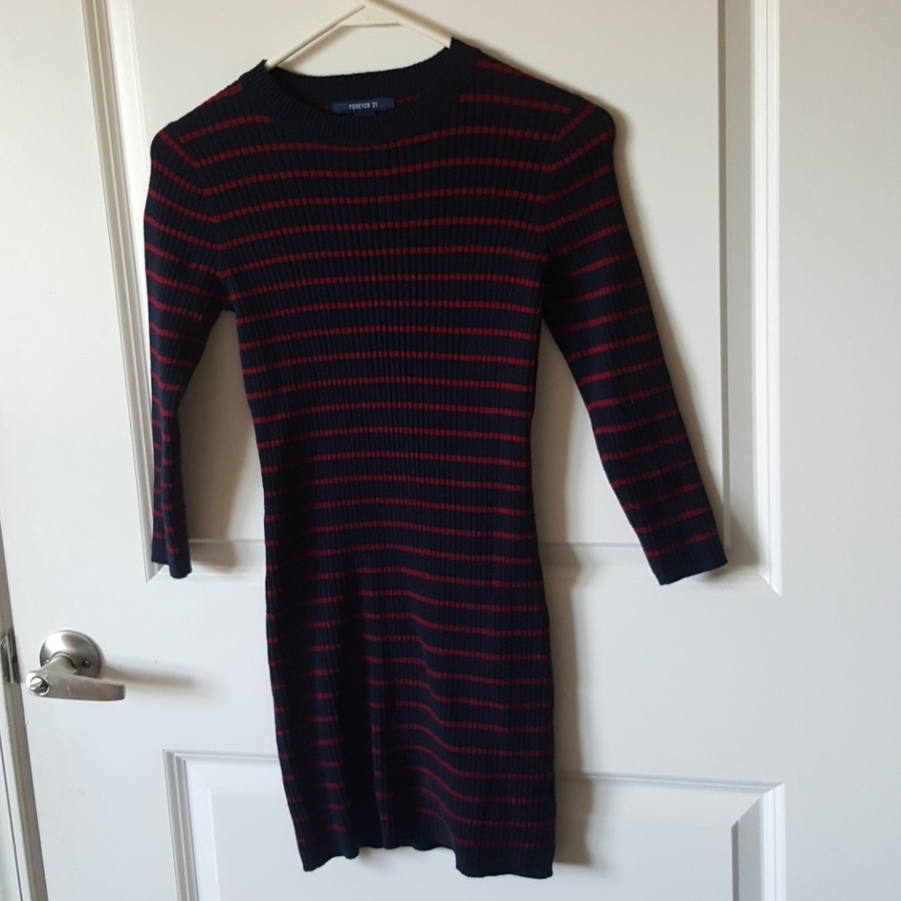 BodyCon Cotton Tight Crew Neck Dress