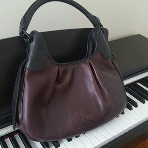 Burberry Brooklyn Hobo all Leather!  Deep Plum
