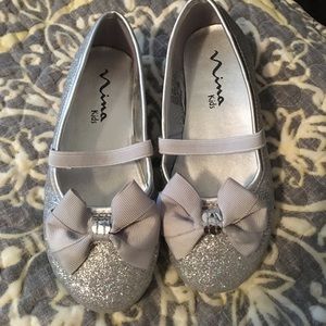 Silver glitter ✨Nina girls flats