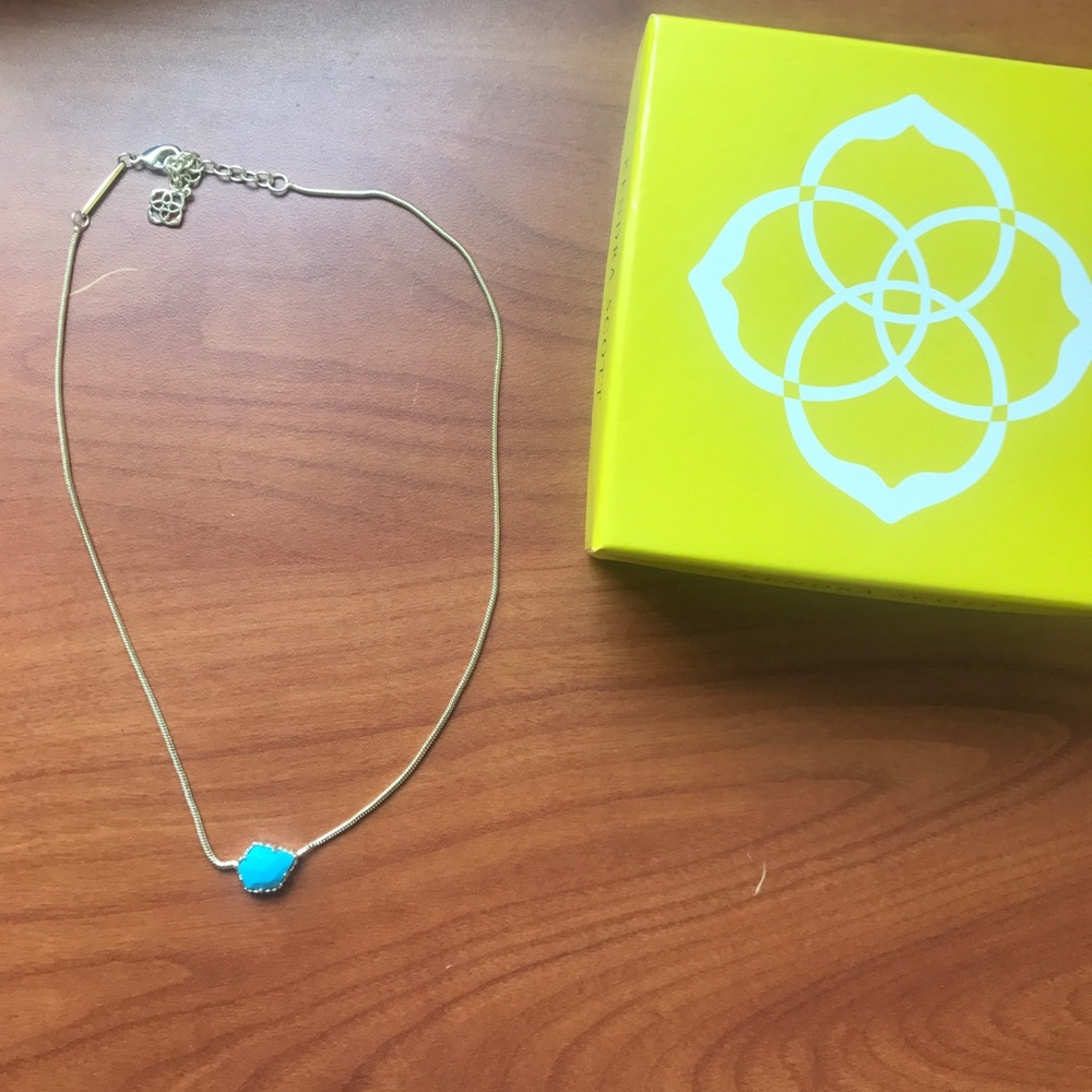 Kendra scott turquoise stone pendent necklace
