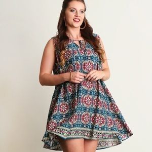 Multi Colored Sleeveless Summer Dress Festival