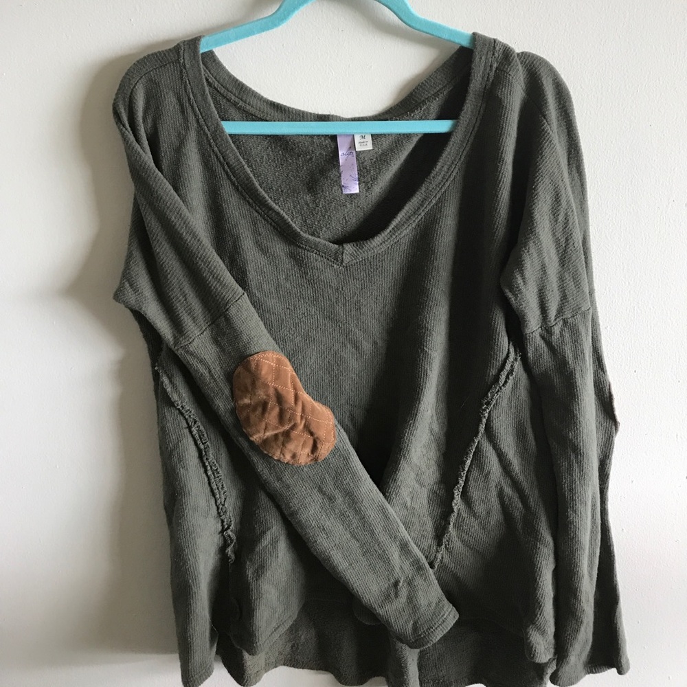 Green vneck sweater