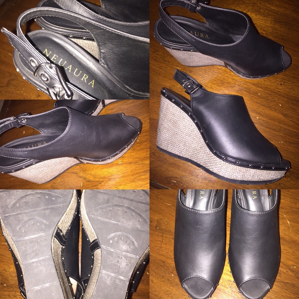 Neuaura Leather Wedges