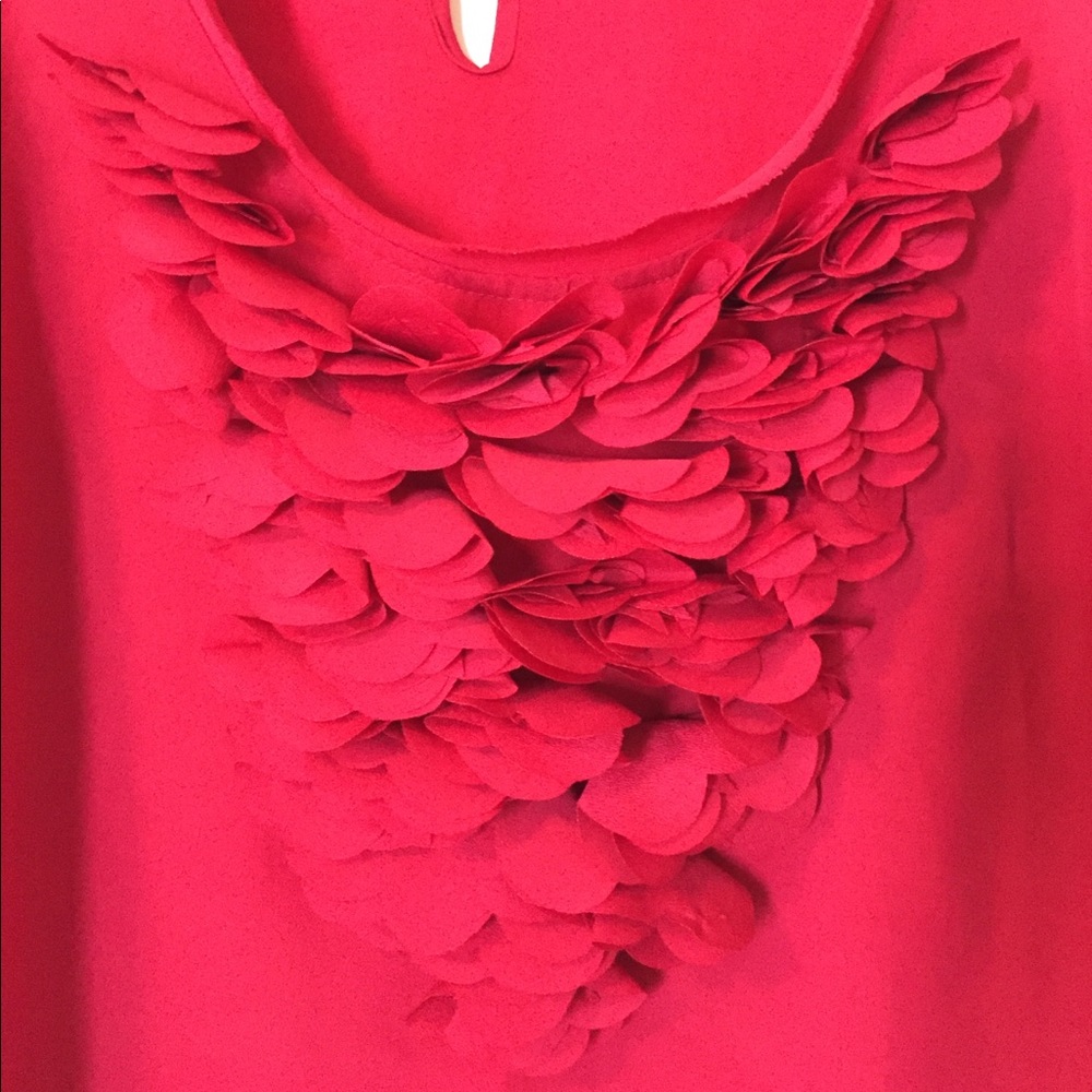 Pink Ruffle front Top - Picture 2 of 3