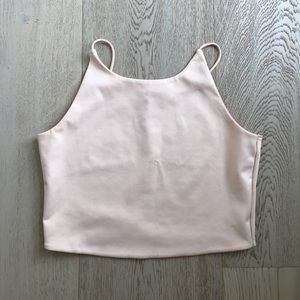 Baby pink Zara crop top