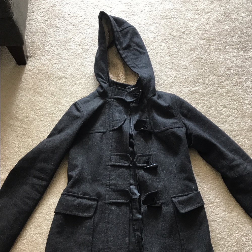 London Fog Peacoat with hood