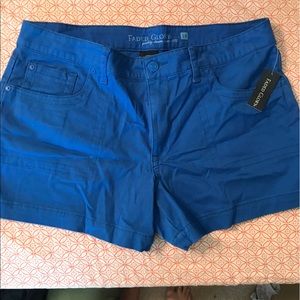 Faded Glory Blue Shorts NWT