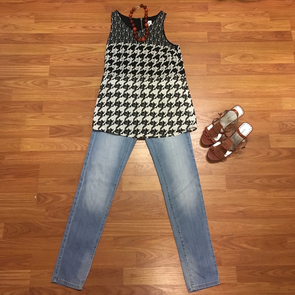 Cabi Black & White Blouse - Never worn