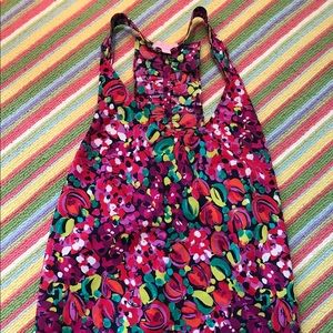 Lilly Pulitzer Floral Ruffle Racerback Tank