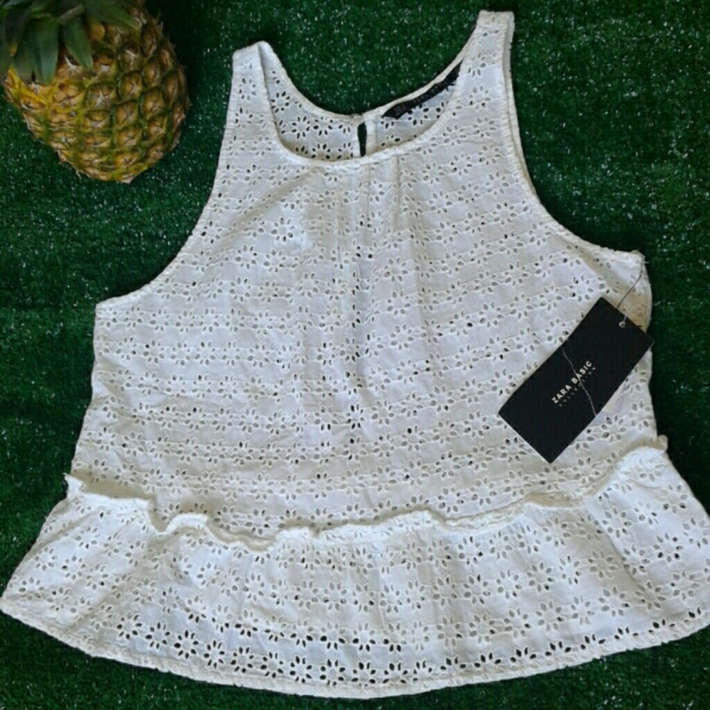 Zara white top