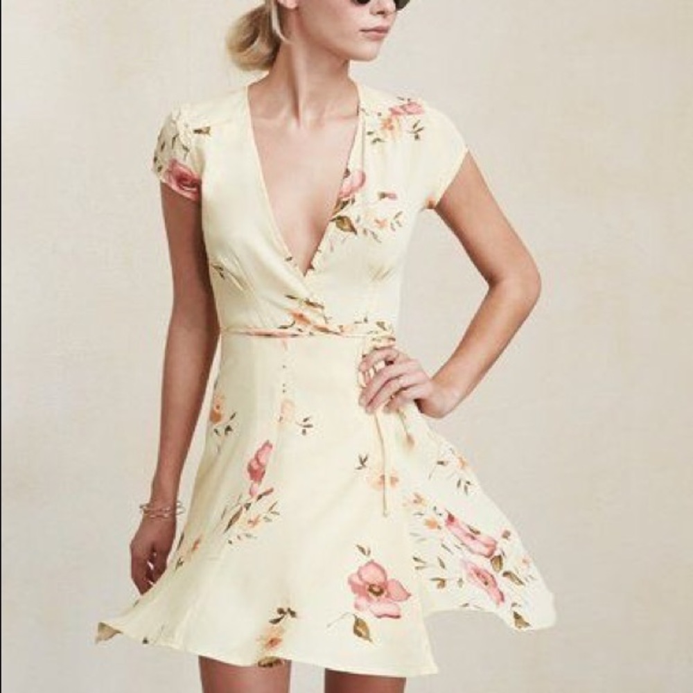 Reformation Raquel dress in barnyard