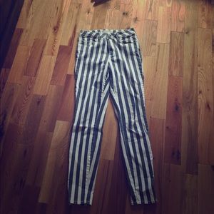 Pac sun Bullhead size 7 high waisted striped pants