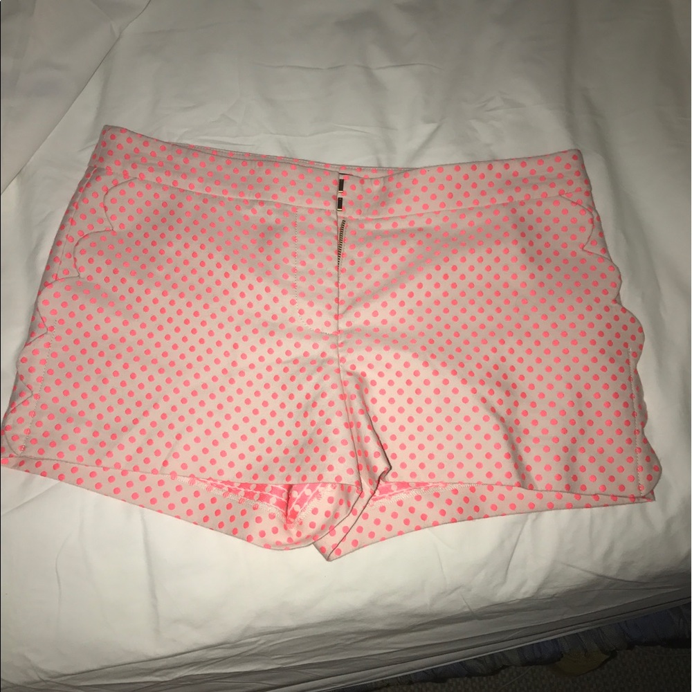J. Crew Scallop Pocket Short in Polka Dot